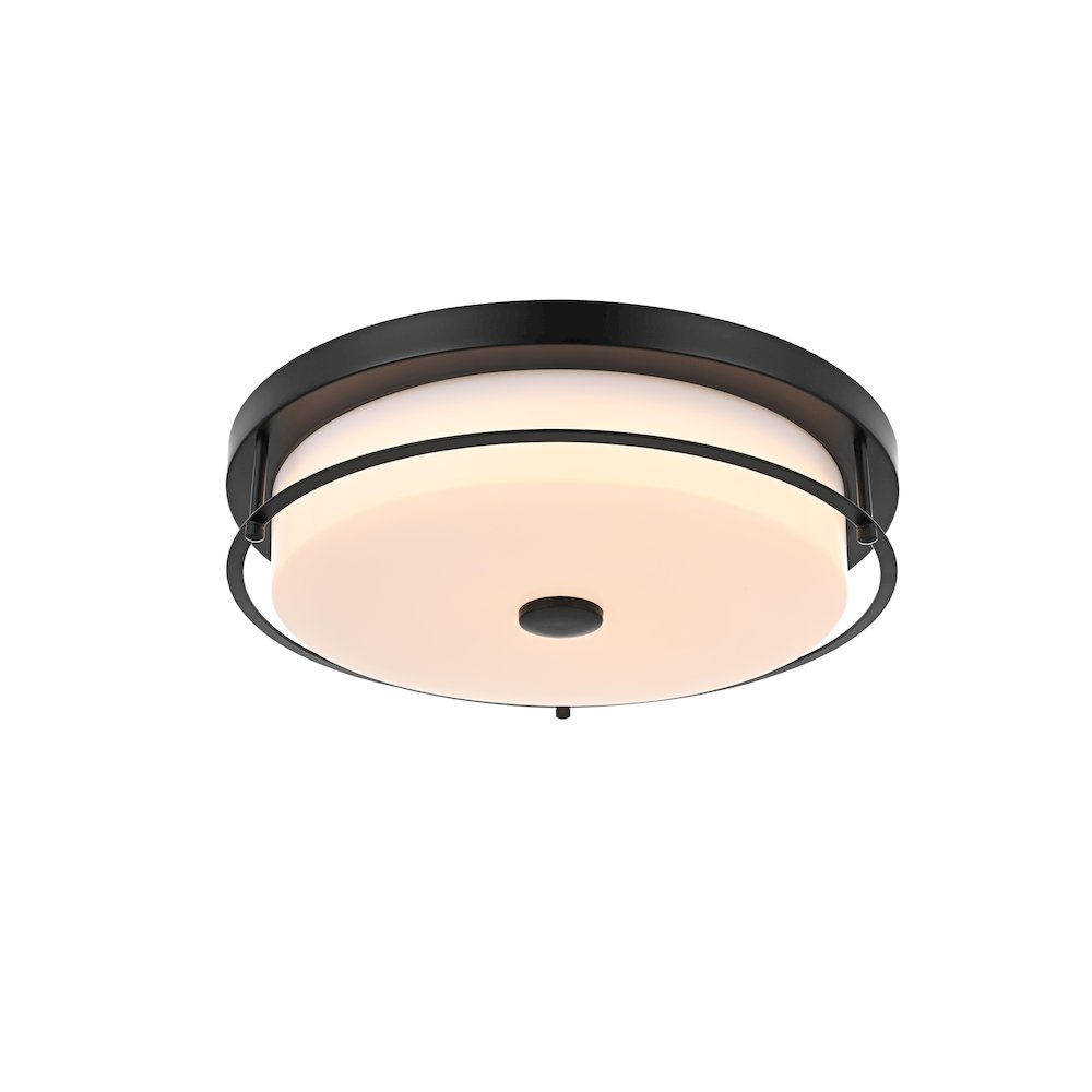 Kolson 16 Inch Led Flush Mount In Black. Picture 3