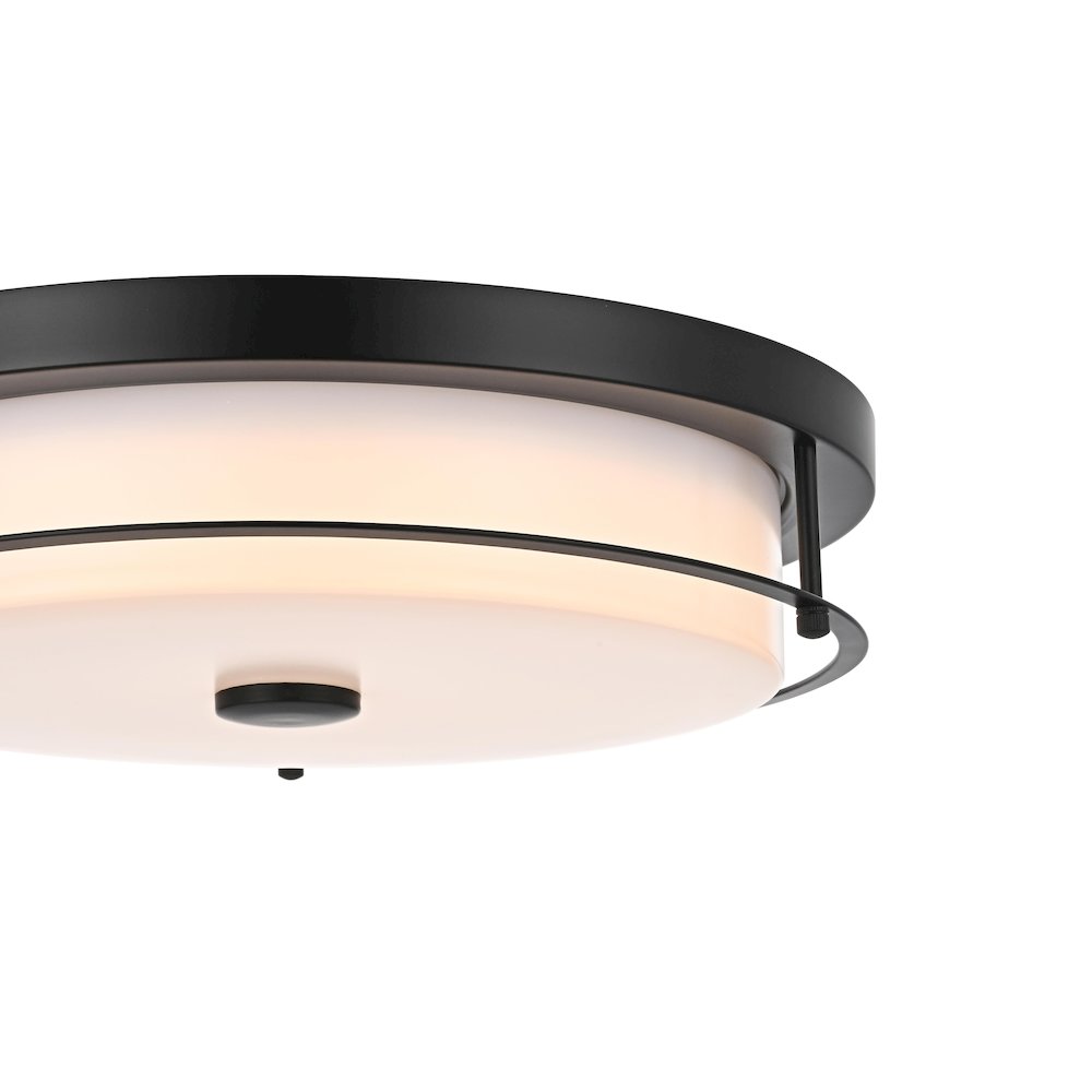 Kolson 16 Inch Led Flush Mount In Black. Picture 5