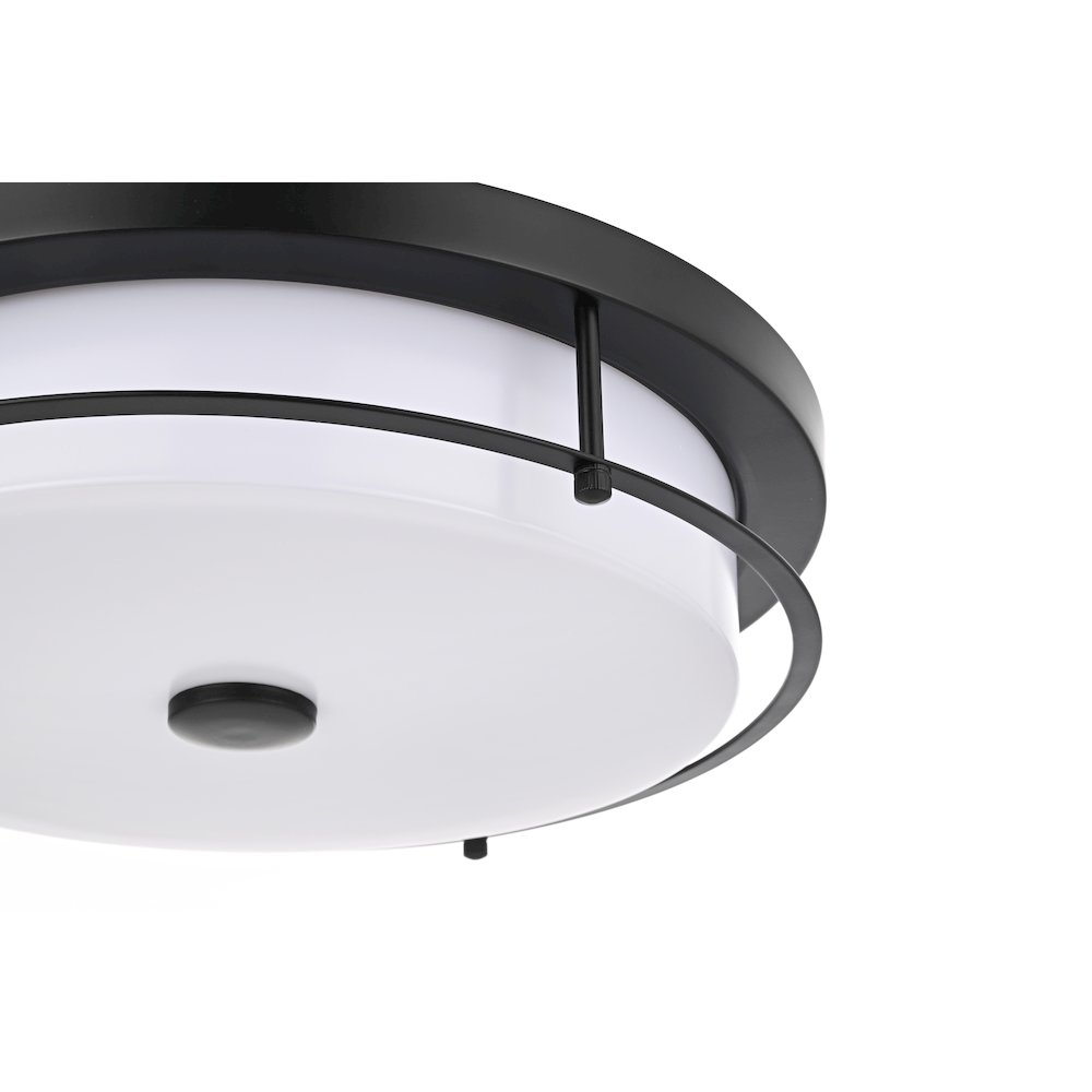 Kolson 16 Inch Led Flush Mount In Black. Picture 6
