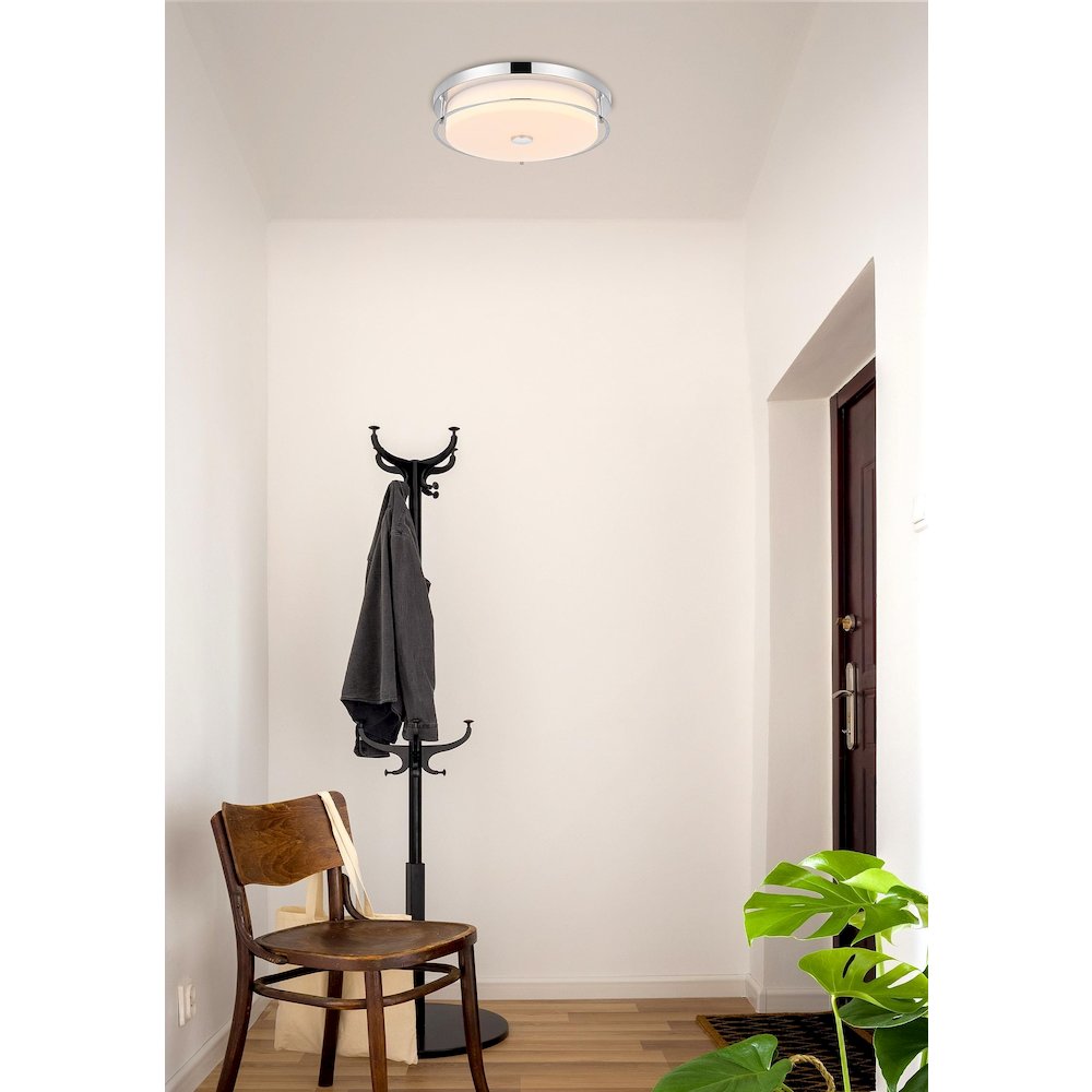 Kolson 16 Inch Led Flush Mount In Chrome. Picture 2
