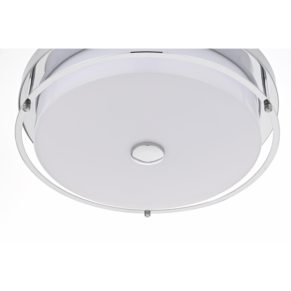 Kolson 16 Inch Led Flush Mount In Chrome. Picture 4