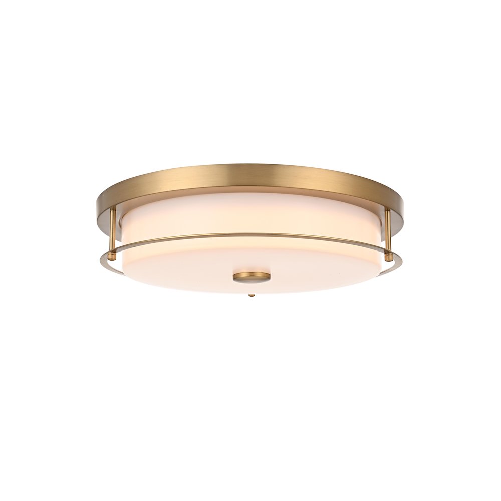 Kolson 16 Inch Led Flush Mount In Satin Gold. Picture 1