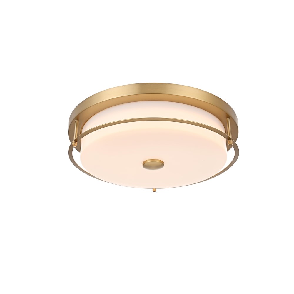 Kolson 16 Inch Led Flush Mount In Satin Gold. Picture 3