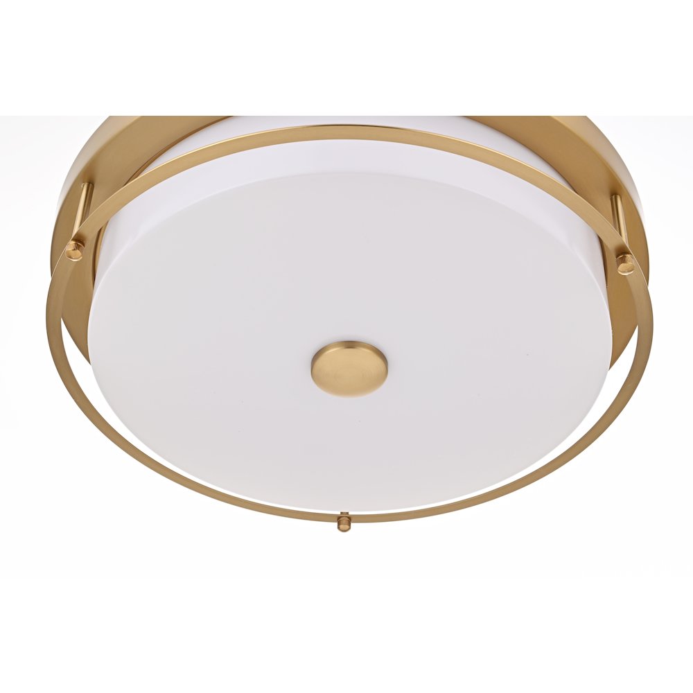 Kolson 16 Inch Led Flush Mount In Satin Gold. Picture 4