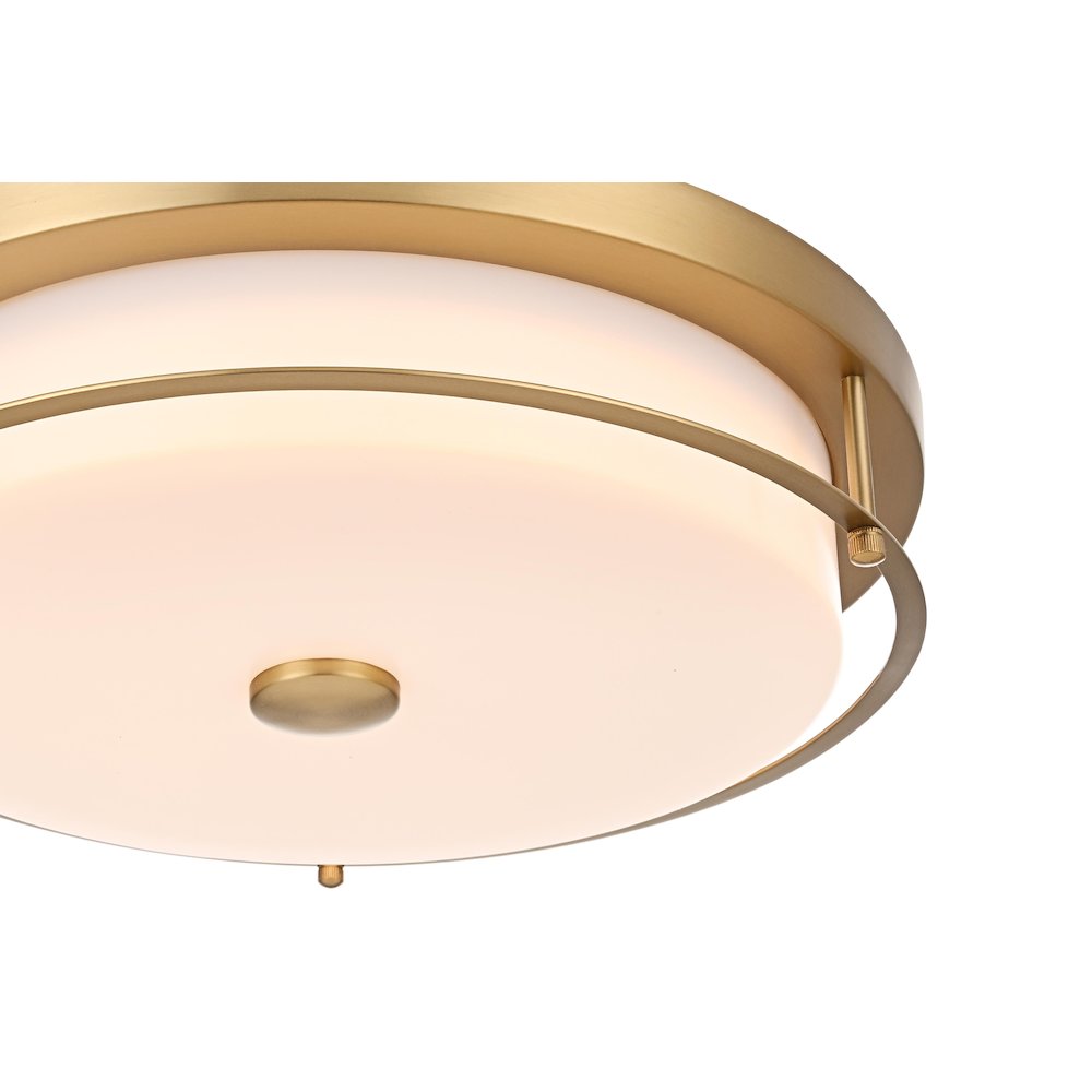 Kolson 16 Inch Led Flush Mount In Satin Gold. Picture 5