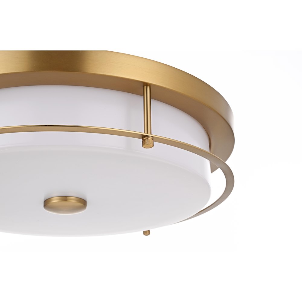 Kolson 16 Inch Led Flush Mount In Satin Gold. Picture 6
