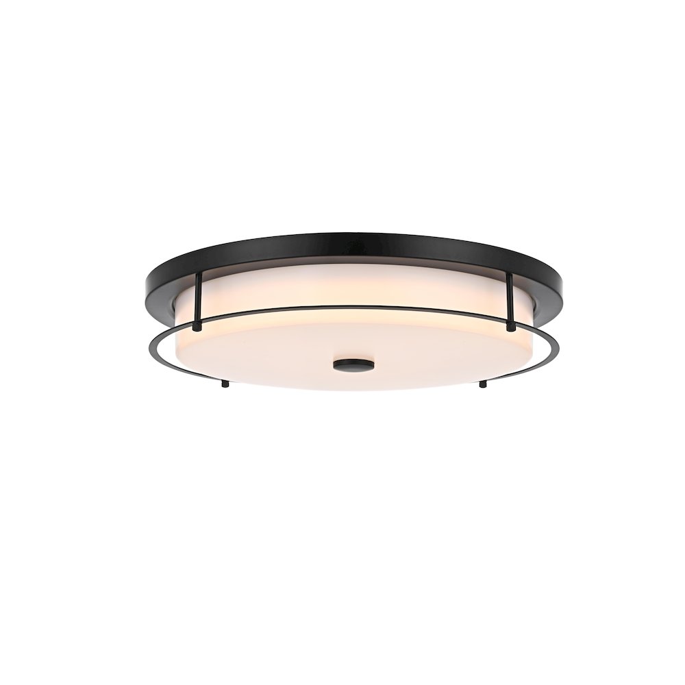 Kolson 20 Inch Led Flush Mount In Black. Picture 1