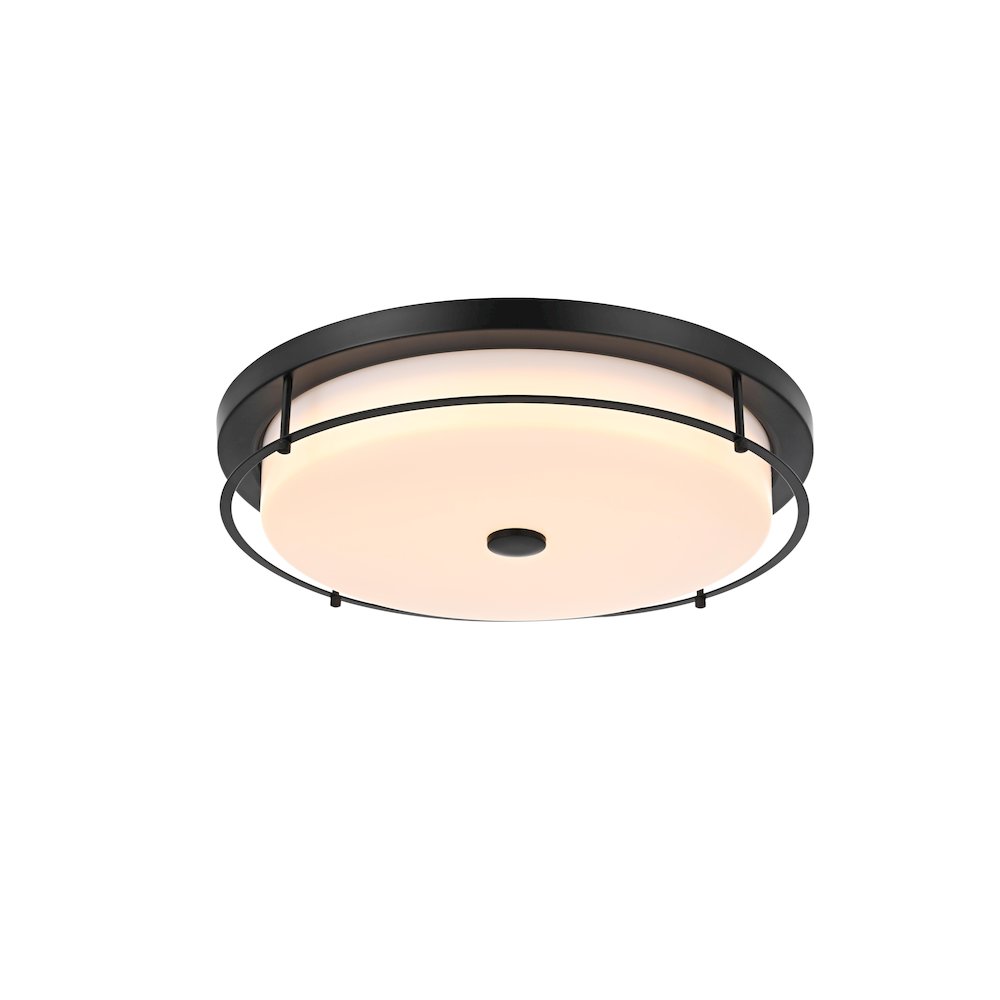 Kolson 20 Inch Led Flush Mount In Black. Picture 3