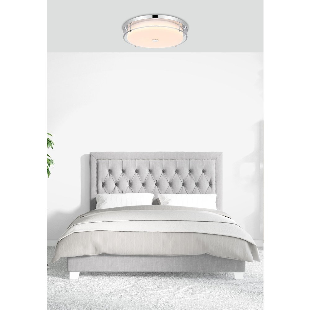 Kolson 20 Inch Led Flush Mount In Chrome. Picture 2