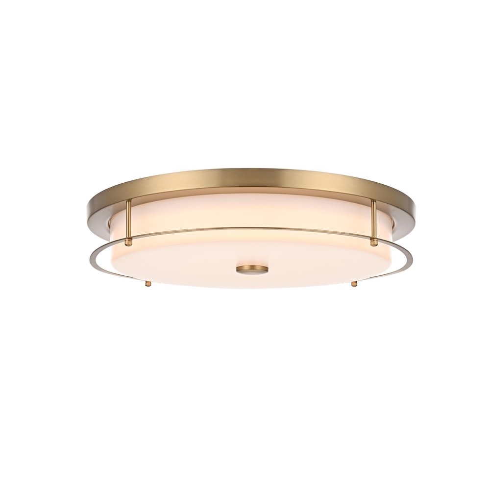 Kolson 20 Inch Led Flush Mount In Satin Gold. Picture 1