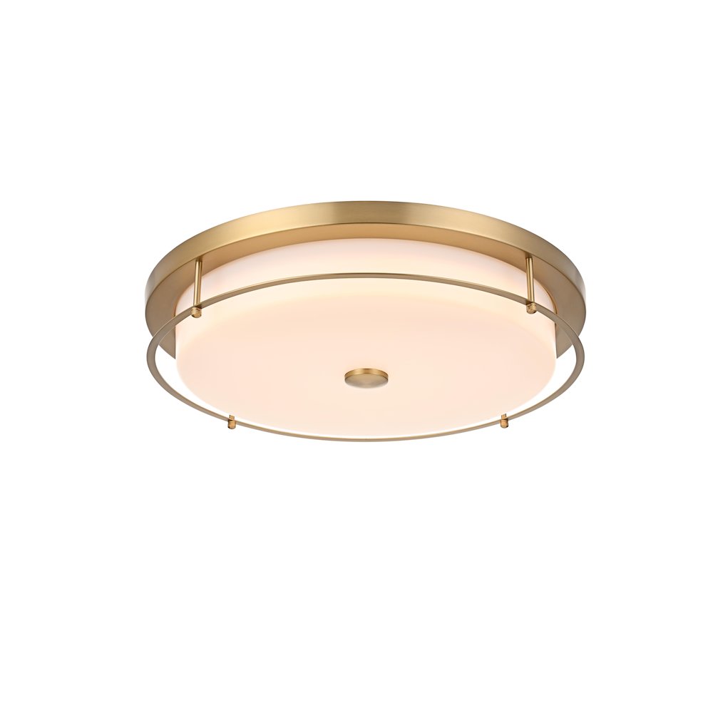 Kolson 20 Inch Led Flush Mount In Satin Gold. Picture 3