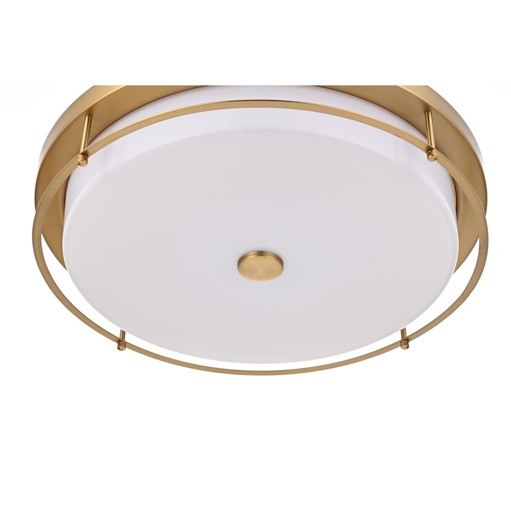 Kolson 20 Inch Led Flush Mount In Satin Gold. Picture 4