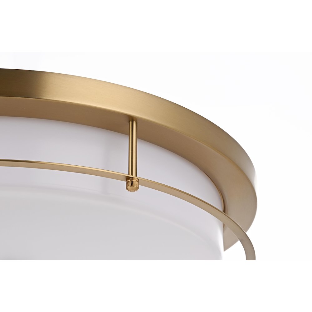 Kolson 20 Inch Led Flush Mount In Satin Gold. Picture 6