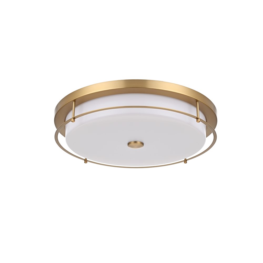 Kolson 20 Inch Led Flush Mount In Satin Gold. Picture 7
