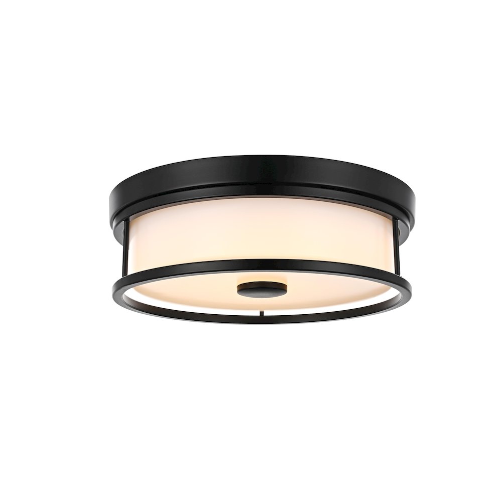 Kolson 12 Inch Led Flush Mount In Black. Picture 1
