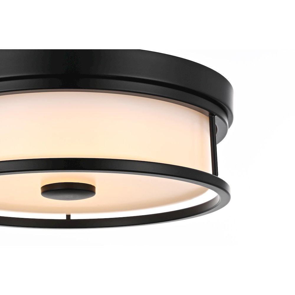 Kolson 12 Inch Led Flush Mount In Black. Picture 5