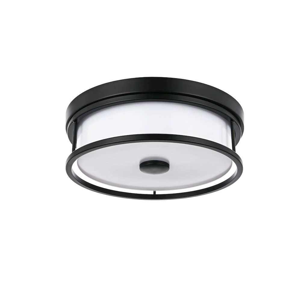 Kolson 12 Inch Led Flush Mount In Black. Picture 7