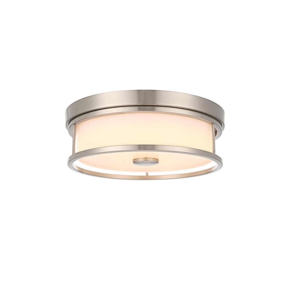 Kolson 12 Inch Led Flush Mount In Polished Nickel. Picture 1