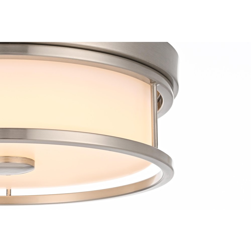 Kolson 12 Inch Led Flush Mount In Polished Nickel. Picture 5