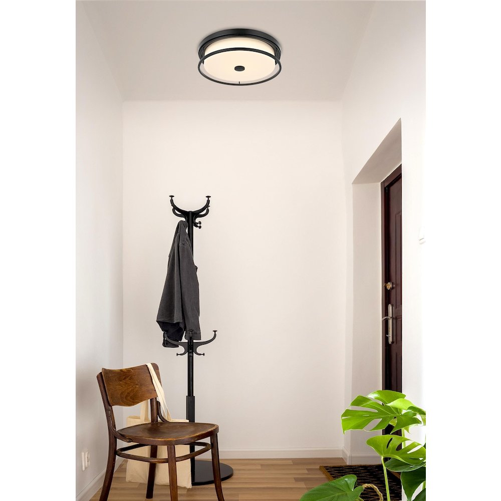 Kolson 16 Inch Led Flush Mount In Black. Picture 2
