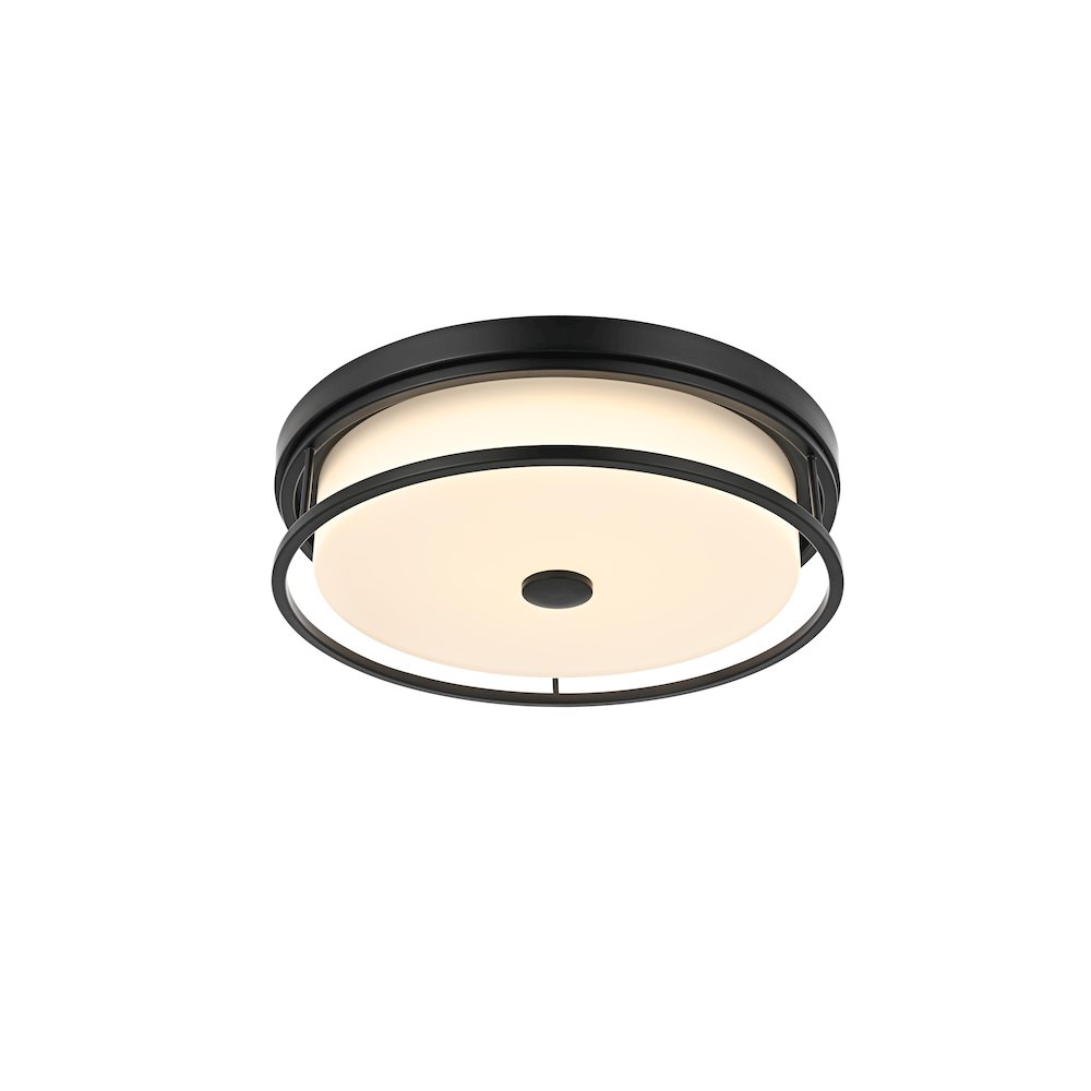 Kolson 16 Inch Led Flush Mount In Black. Picture 3