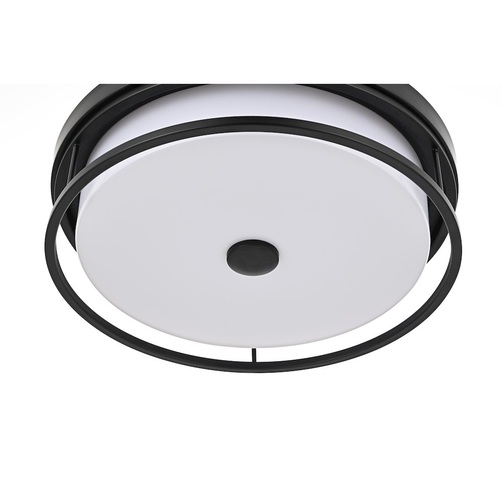 Kolson 16 Inch Led Flush Mount In Black. Picture 4