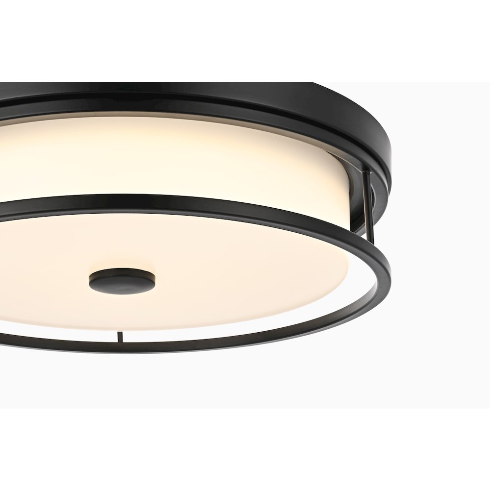 Kolson 16 Inch Led Flush Mount In Black. Picture 5