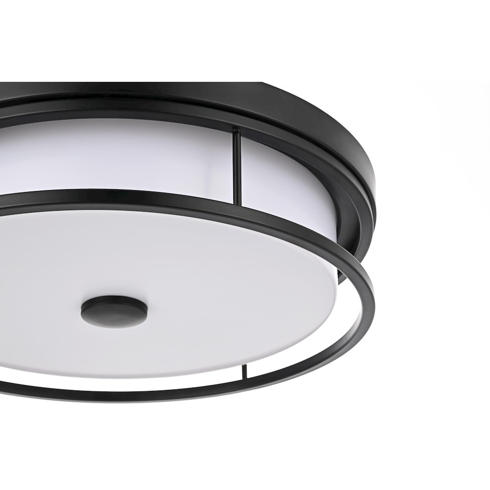 Kolson 16 Inch Led Flush Mount In Black. Picture 6