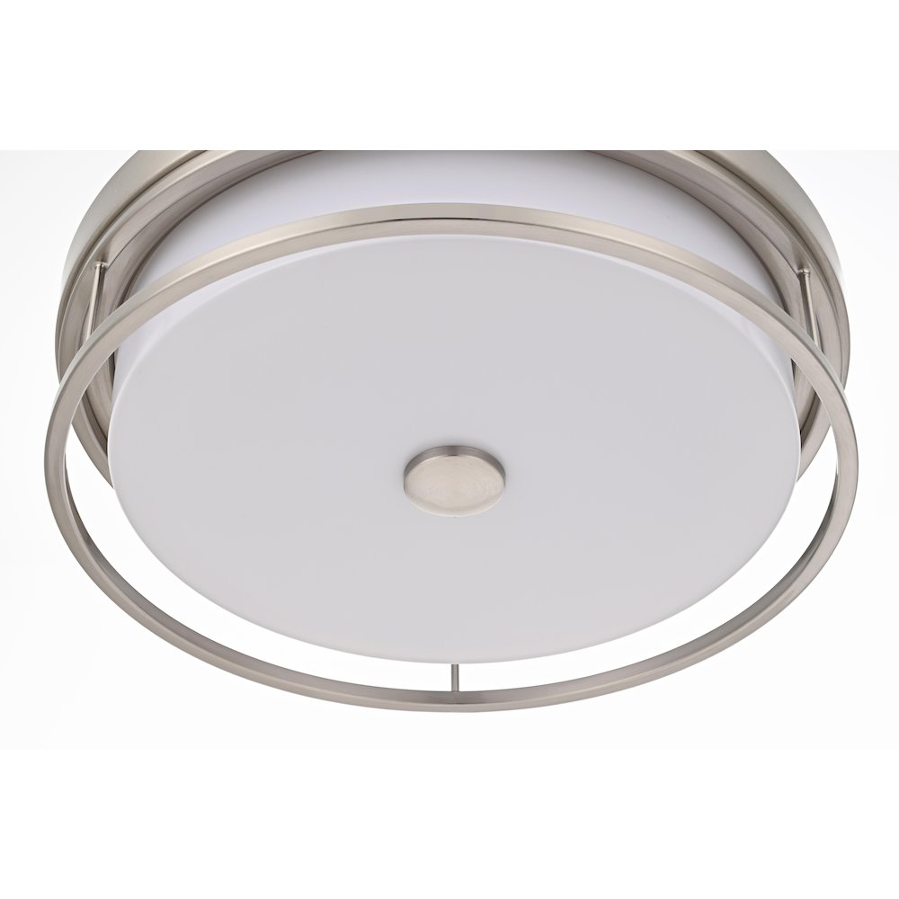 Kolson 16 Inch Led Flush Mount In Polished Nickel. Picture 4