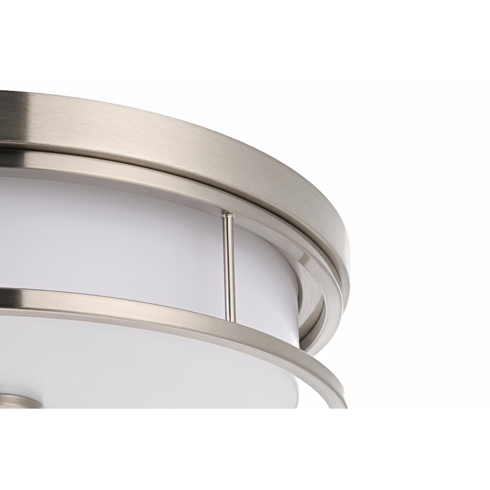 Kolson 16 Inch Led Flush Mount In Polished Nickel. Picture 6