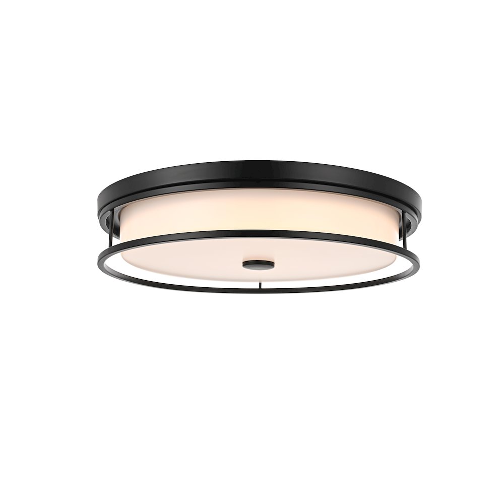 Kolson 20 Inch Led Flush Mount In Black. Picture 1