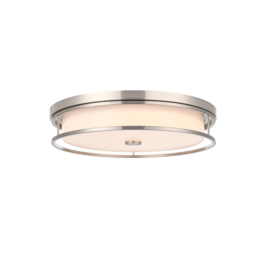 Kolson 20 Inch Led Flush Mount In Polished Nickel. Picture 1
