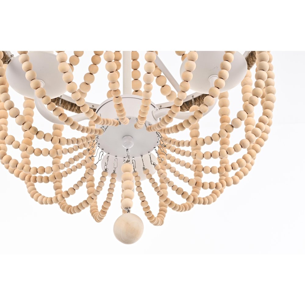 Jolie 16 Inch Beaded Pendant In Beige. Picture 4