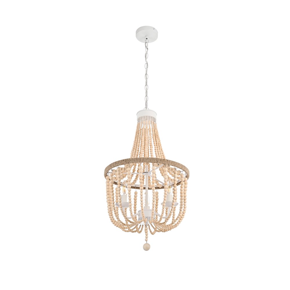 Jolie 16 Inch Beaded Pendant In Beige. Picture 7