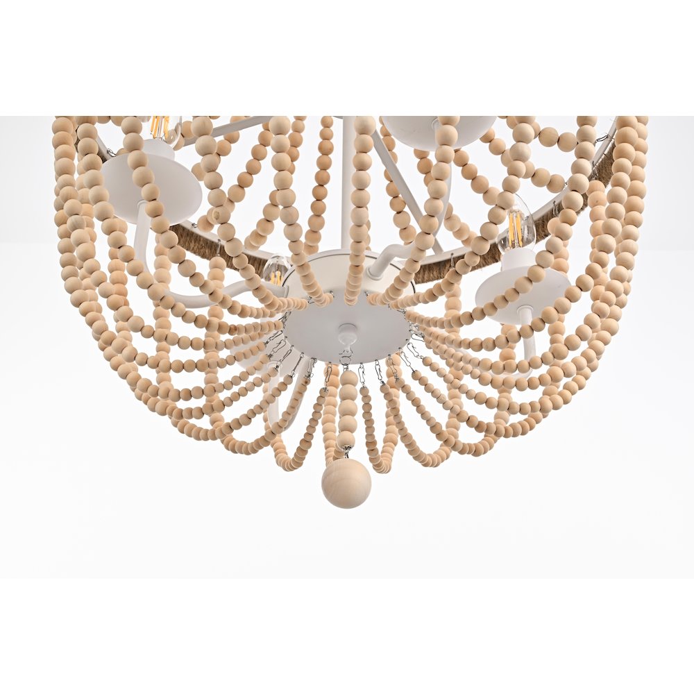 Jolie 20 Inch Beaded Pendant In Beige. Picture 4