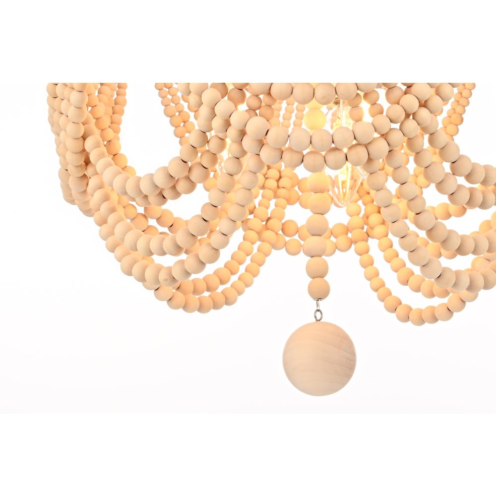 Jolie 16 Inch Beaded Flush Mount In Beige. Picture 4