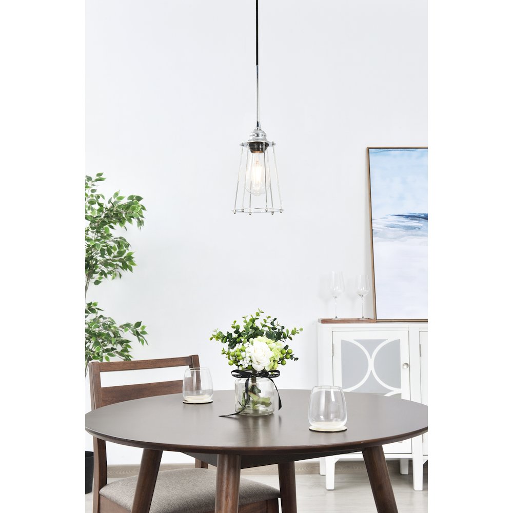 Auspice 1 Light Chrome Pendant. Picture 2