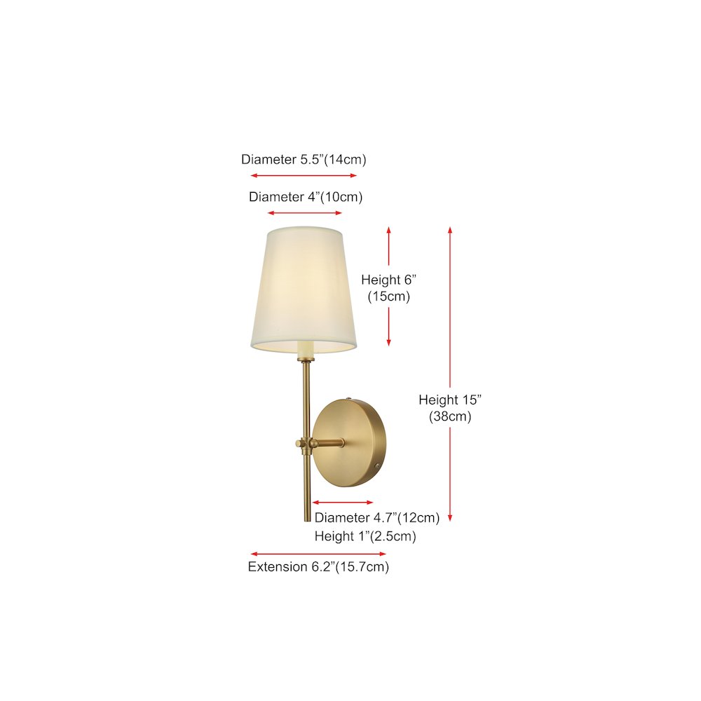 Mel 5.5 inch Wall Sconce in Satin Gold. Picture 7
