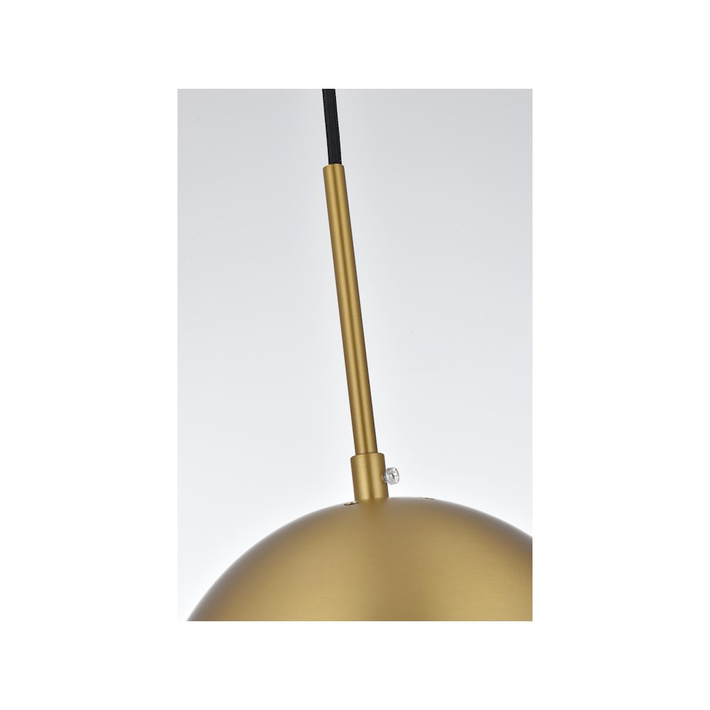 Eclipse 8 Inch Pendant Frosted White Shade in Satin Gold. Picture 4
