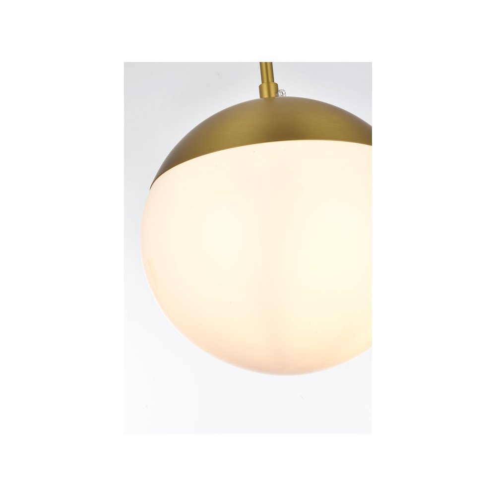 Eclipse 8 Inch Pendant Frosted White Shade in Satin Gold. Picture 5