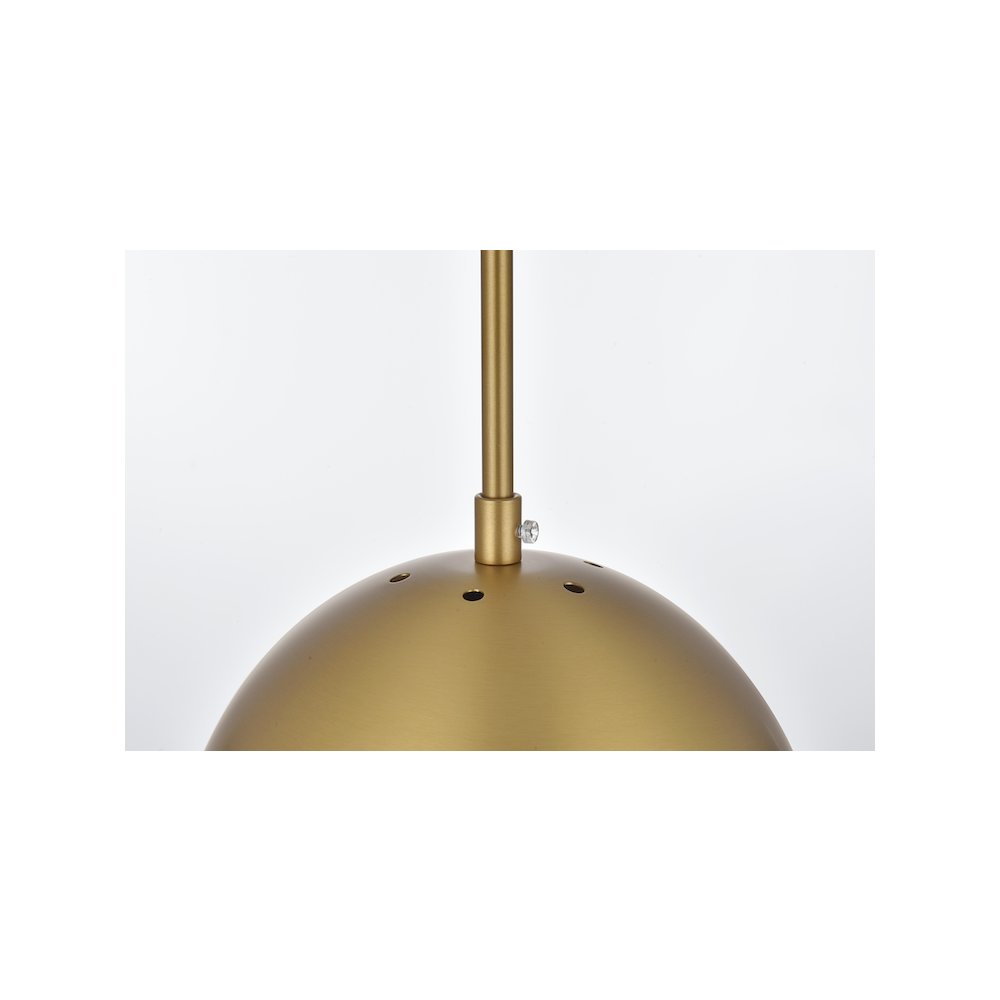 Eclipse 8 Inch Pendant Frosted White Shade in Satin Gold. Picture 6