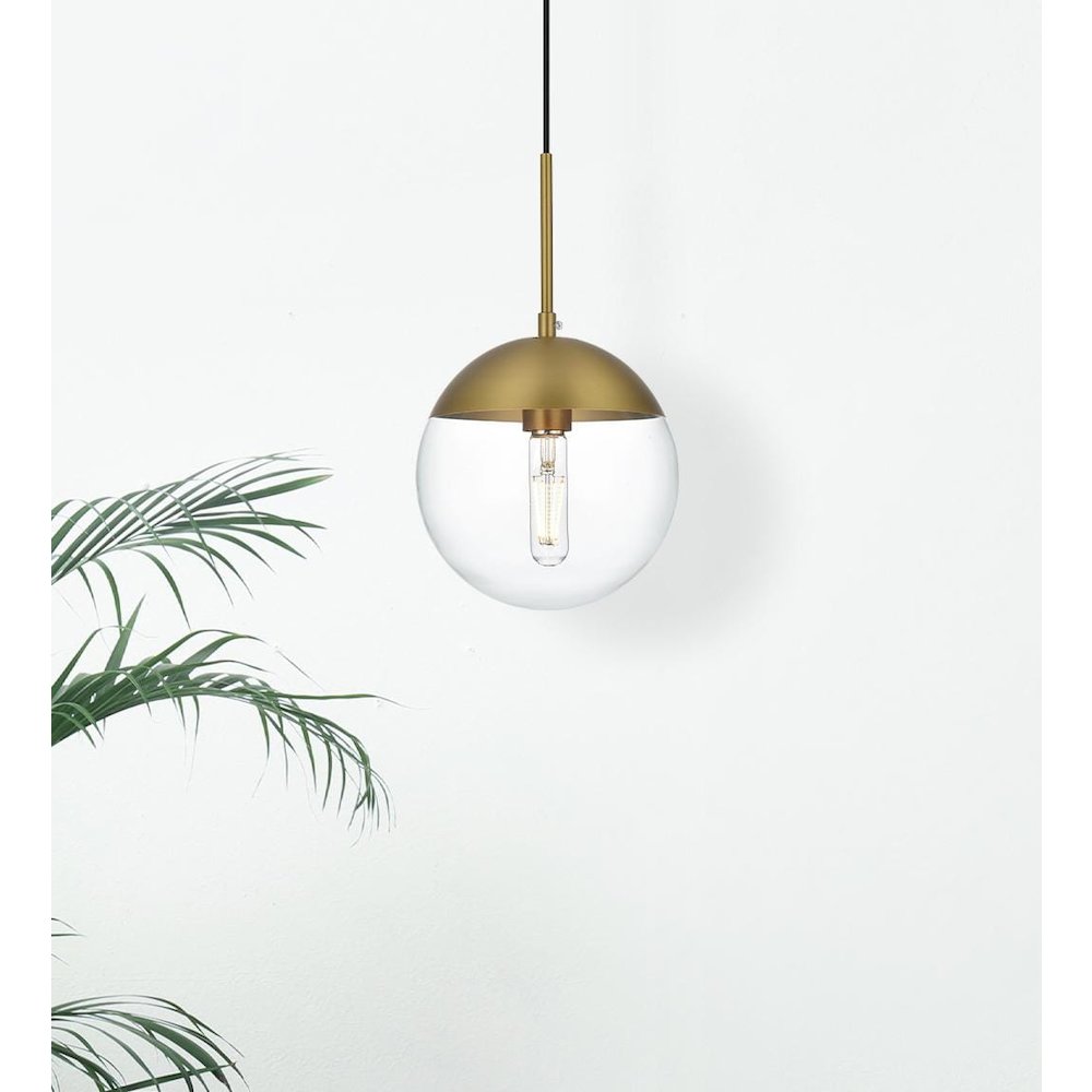Eclipse 8 Inch Pendant Clear Shade in Chrome. Picture 2