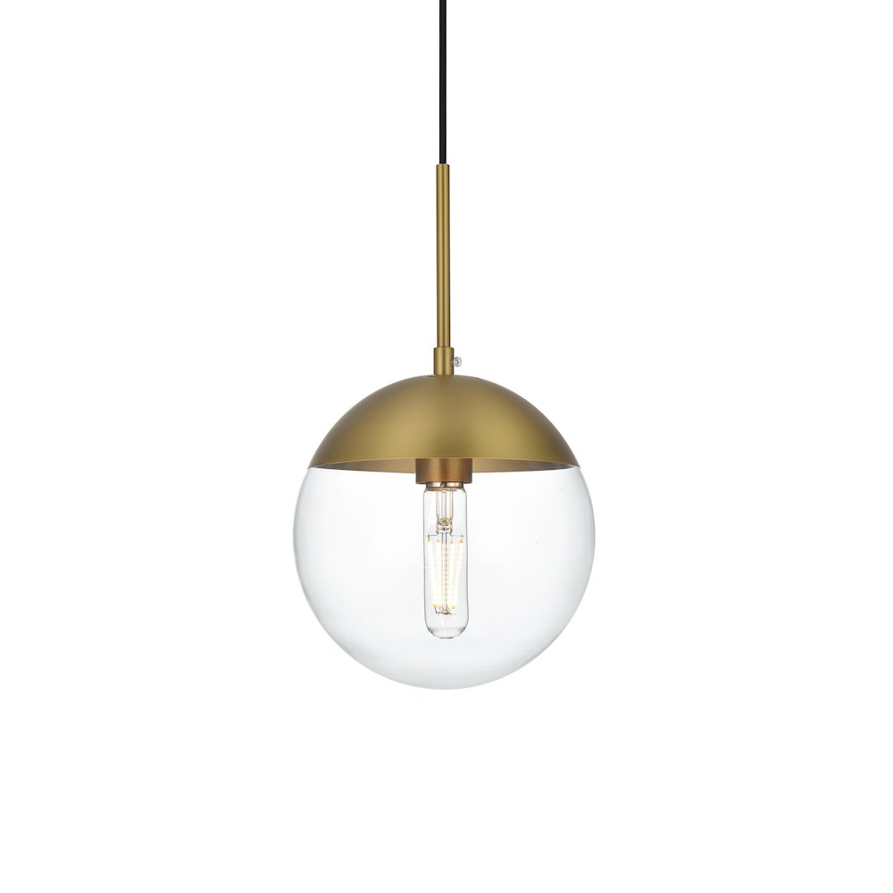 Eclipse 8 Inch Pendant Clear Shade in Chrome. Picture 3