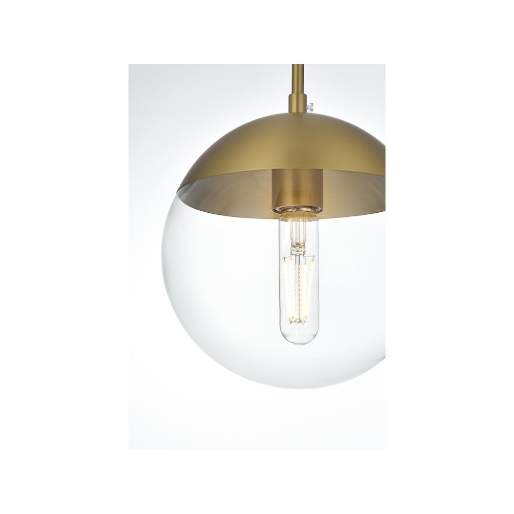 Eclipse 8 Inch Pendant Clear Shade in Chrome. Picture 4