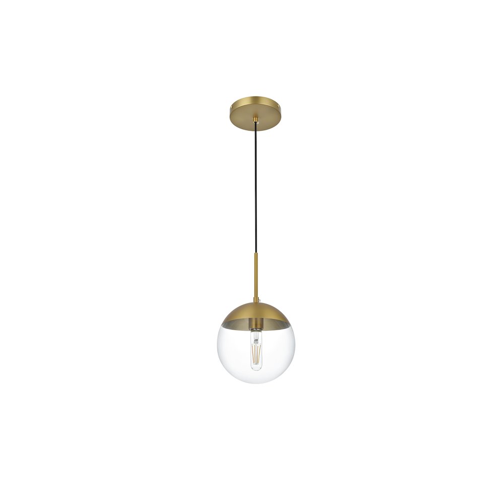 Eclipse 8 Inch Pendant Clear Shade in Chrome. Picture 8