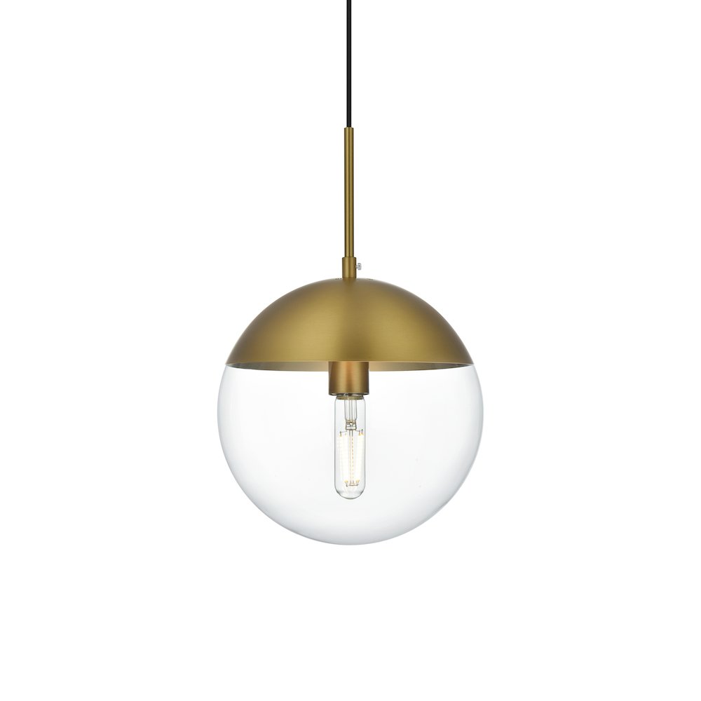 Eclipse 10 Inch Pendant Clear Shade in Chrome. Picture 3