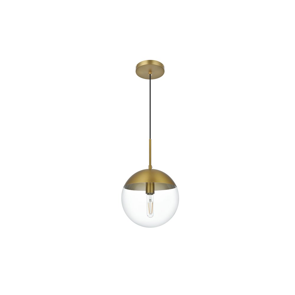 Eclipse 10 Inch Pendant Clear Shade in Chrome. Picture 8