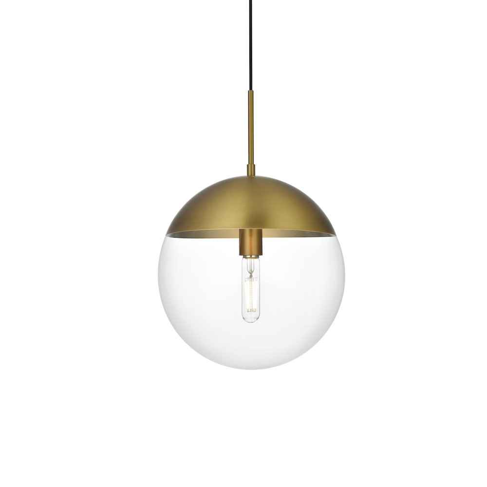 Eclipse 12 Inch Pendant Clear Shade in Chrome. Picture 3