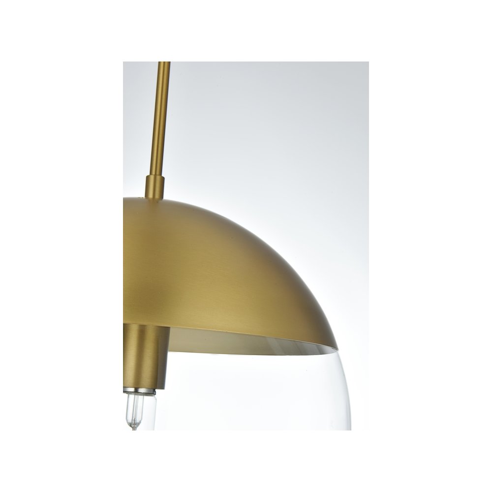 Eclipse 12 Inch Pendant Clear Shade in Chrome. Picture 5