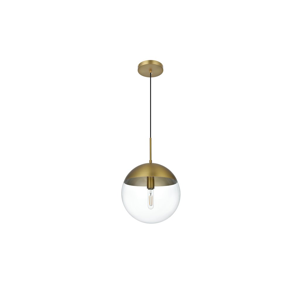 Eclipse 12 Inch Pendant Clear Shade in Chrome. Picture 8